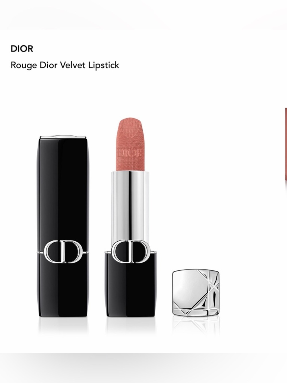 Dior Rouge Dior 100 Nude Look Velvet Lipstick miniature